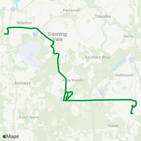 Transperth Murdoch - Armadale map