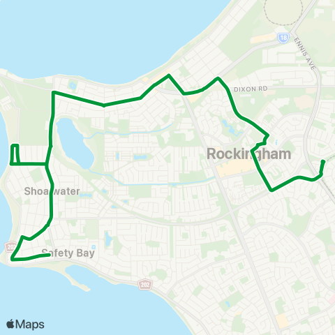 Transperth Rockingham - Shoalwater map