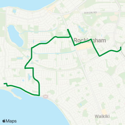 Transperth Rockingham - Shoalwater map