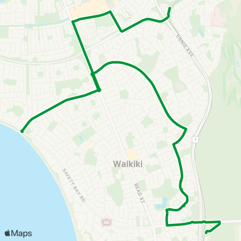 Transperth Rockingham - Secret Harbour map