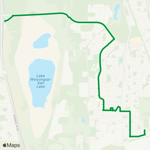 Transperth Warnbro - Baldivis (Ridge Blvd) map