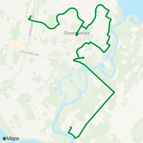 Transperth Mandurah - Greenfields - Furnissdale map