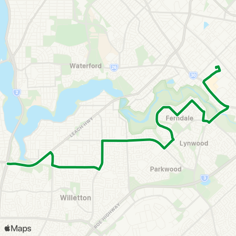 Transperth Bull Creek - Cannington map