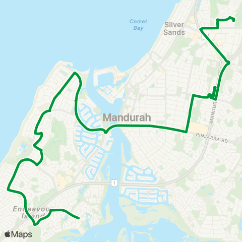 Transperth Mandurah - Erskine map