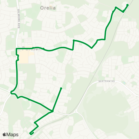 Transperth Kwinana - Wellard map