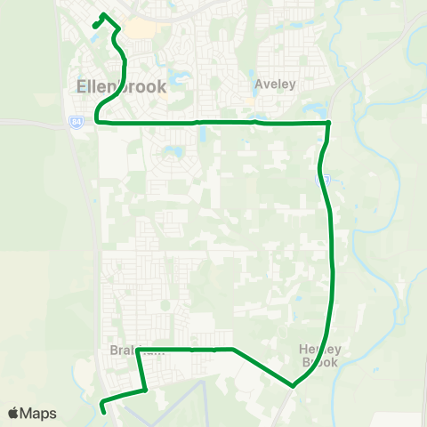 Transperth Morley - Midland map