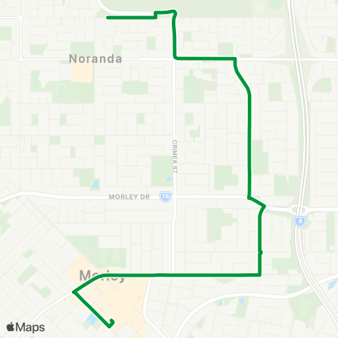 Transperth Morley - Noranda map