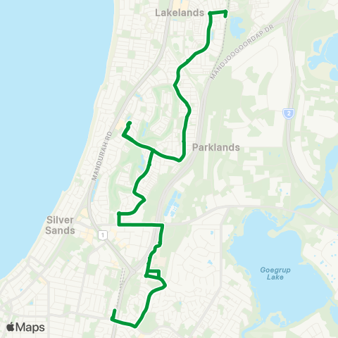 Transperth Mandurah - Mandurah Senior College map