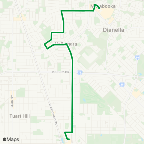 Transperth Perth - Mirrabooka map