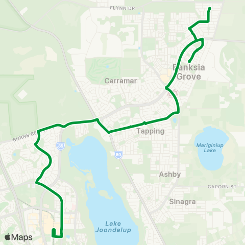 Transperth Joondalup - Banksia Grove map