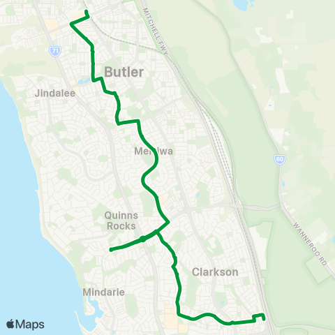 Transperth Clarkson - Alkimos map