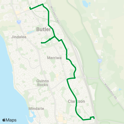 Transperth Clarkson - Alkimos map