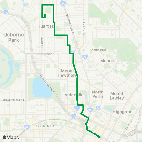 Transperth Perth - Osborne Park map