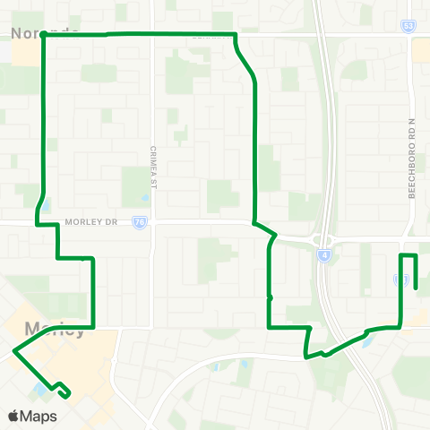 Transperth Whitfords - Landsdale map