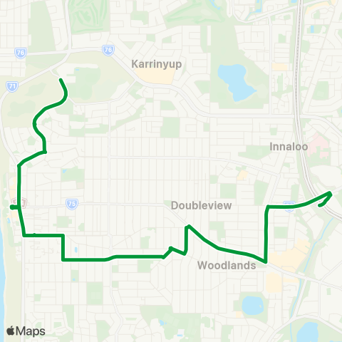 Transperth Stirling - Scarborough Beach map