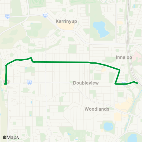 Transperth Stirling - Scarborough Beach map