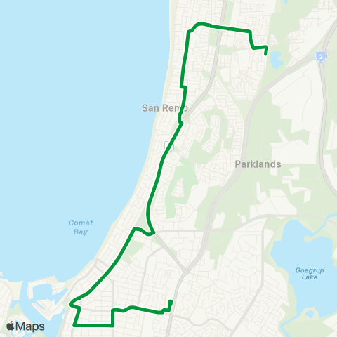 Transperth Mandurah - Madora Bay map