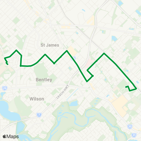 Transperth Cannington - Bentley Hospital map