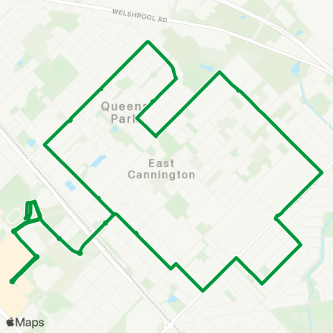 Transperth Westfield Carousel - Queens Pk map