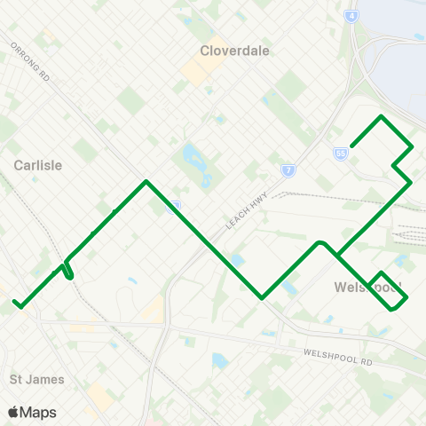 Transperth Oats - Kewdale map