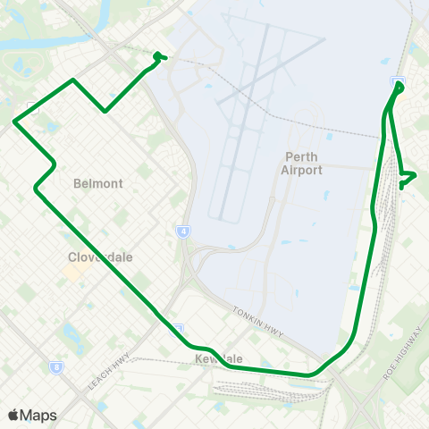 Transperth Elizabeth Qy - Kewdale map