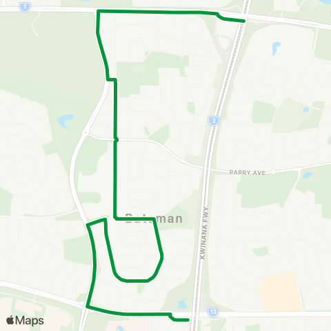 Transperth Bull Creek - Murdoch map