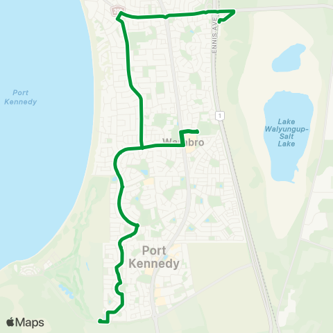 Transperth Warnbro - Port Kennedy map