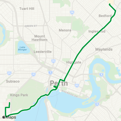 Transperth Queen Elizabeth II Medical Ctr - Morley map