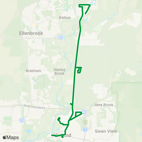 Transperth Midland - Upper Swan map