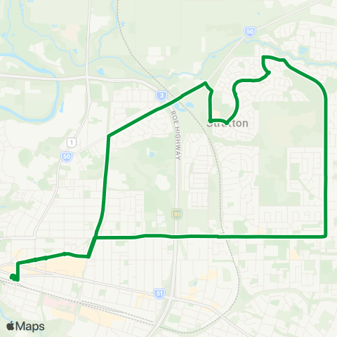 Transperth Midland - Jane Brook map