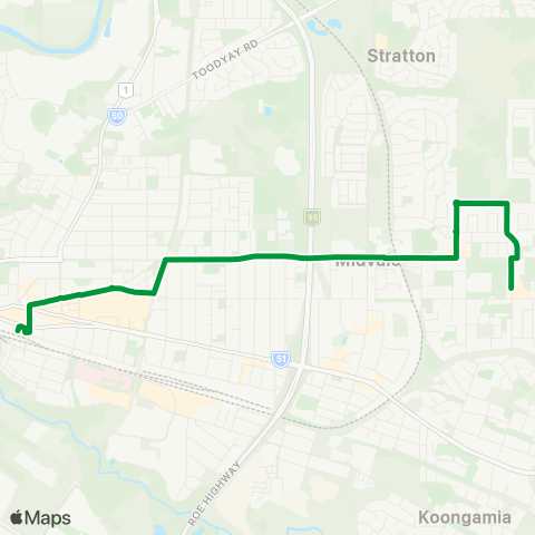 Transperth Midland - Swan View map