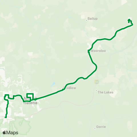 Transperth Mundaring - Chidlow map