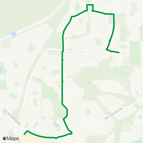 Transperth Ellenbrook North - Ellenbrook Town Ctr map