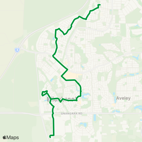 Transperth Ellenbrook Xfer - Ellenbrook Town Ctr map