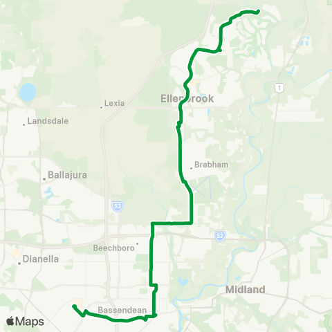 Transperth Banrock Dr Ellenbrook (Annie's Landing Estate) map