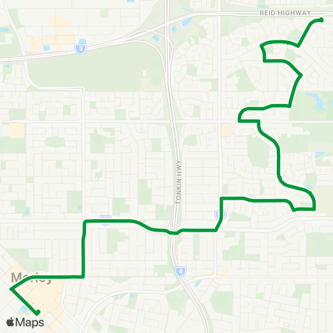 Transperth Morley - Beechboro map