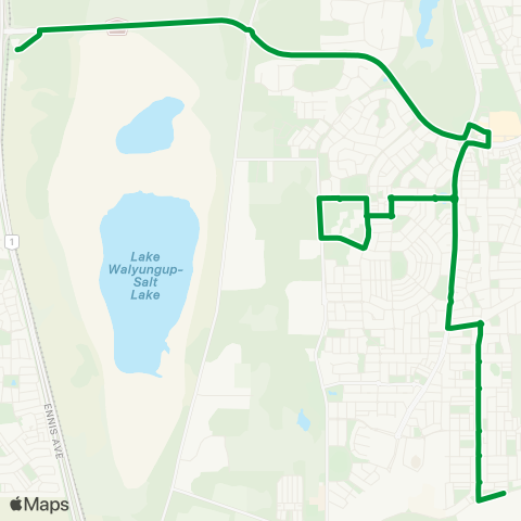 Transperth Warnbro - Baldivis (Sixty Eight Rd) map