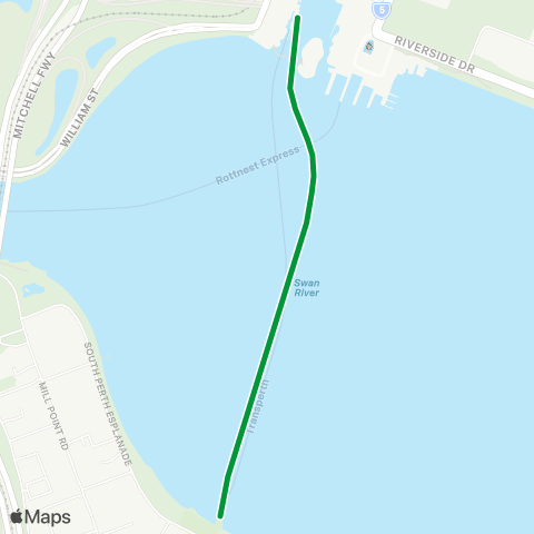 Transperth Ferry map