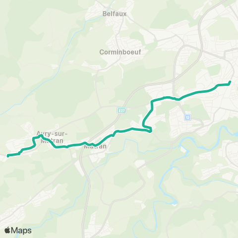 TPF - Transports publics fribourgeois Rosé, gare - Fribourg/Freiburg, gare rout. map