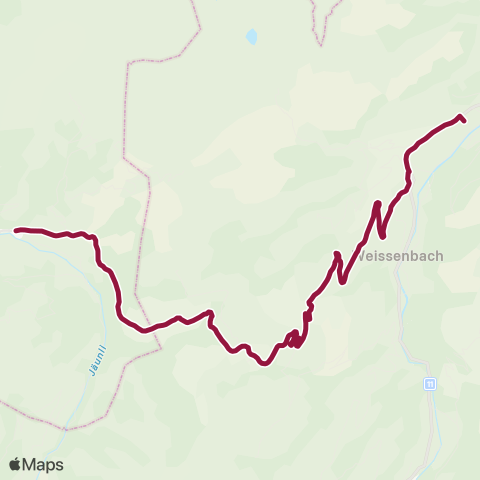 TPF - Transports publics fribourgeois Jaun, Bergbahnen - Boltigen, Bahnhof map