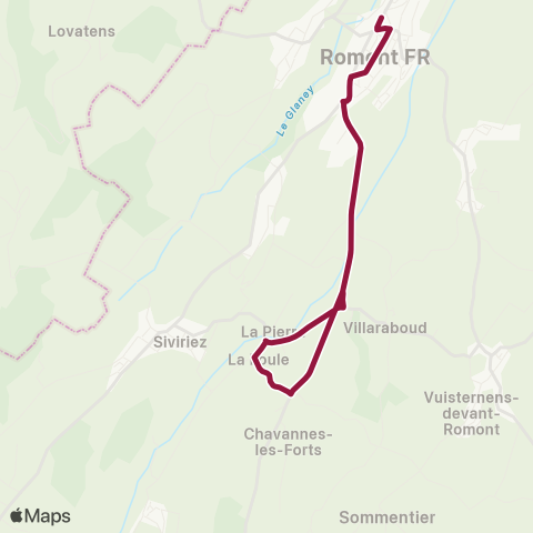 TPF - Transports publics fribourgeois Romont FR, gare - Romont FR, gare map