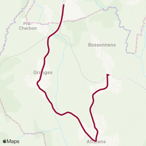 TPF - Transports publics fribourgeois Palézieux, gare - Attalens, village map