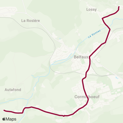 TPF - Transports publics fribourgeois Chésopelloz, Champ-Montant - La Corbaz, ancienne école map