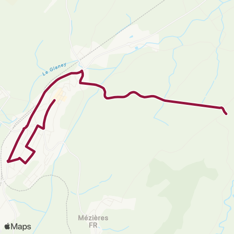 TPF - Transports publics fribourgeois Berlens, village - Romont FR, gare map