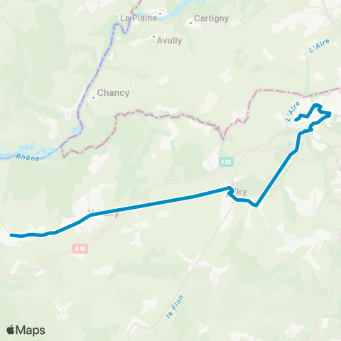 tpg - Transports publics genevois Vulbens, Chef-Lieu - St-Julien, Lycée De Staël map