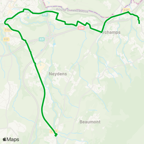 tpg - Transports publics genevois Beaumont le Châble - Collonges, Bourg d'en Haut map