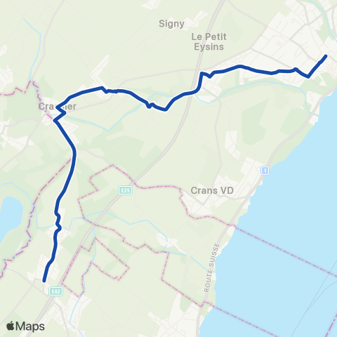 Transports Publics de la Région Nyonnaise  map