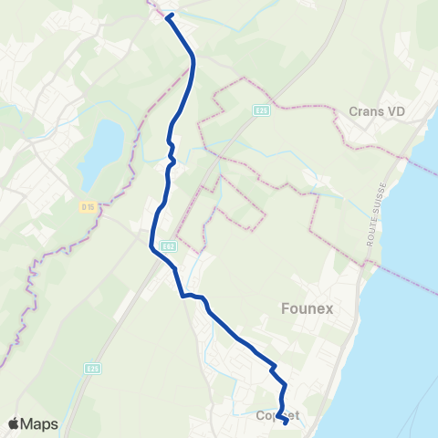 Transports Publics de la Région Nyonnaise  map