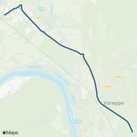 Transports du Pays Voironnais Voreppe Volouise - Moirans P. Béghin map