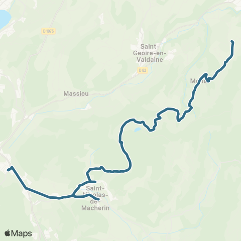 Transports du Pays Voironnais Merlas Picoudière - Chirens Collège map